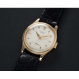 A FINE & RARE GENTLEMAN'S 18K SOLID GOLD PATEK PHILIPPE CALATRAVA WRIST WATCH CIRCA 1950s, REF. 2509