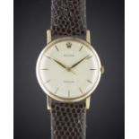 A GENTLEMAN'S 9CT SOLID GOLD ROLEX PRECISION WRIST WATCH CIRCA 1960 Movement: 17J, manual wind, cal.