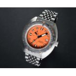 A RARE GENTLEMAN'S STAINLESS STEEL DOXA "ORANGE" SUB 300T PROFESSIONAL DIVERS BRACELET WATCH CIRCA