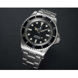 A RARE GENTLEMAN'S STAINLESS STEEL ROLEX OYSTER PERPETUAL SUBMARINER BRACELET WATCH CIRCA 1982, REF.