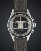 A GENTLEMAN'S STAINLESS STEEL YEMA RALLYE "ANDRETTI" CHRONOGRAPH WRIST WATCH CIRCA 1969 Movement: