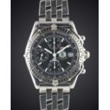 A GENTLEMAN'S STAINLESS STEEL HONG KONG ROYAL AIR FORCE BREITLING CHRONOMAT CHRONOGRAPH BRACELET