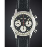 A GENTLEMAN'S STAINLESS STEEL WAKMANN TRIPLE CALENDAR CHRONOGRAPH WRIST WATCH CIRCA 1960s, REF. 71.