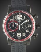 A GENTLEMAN'S PVD COATED STAINLESS STEEL GRAHAM SILVERTONE STOWE CHRONOGRAPH WRIST WATCH DATED 2017,