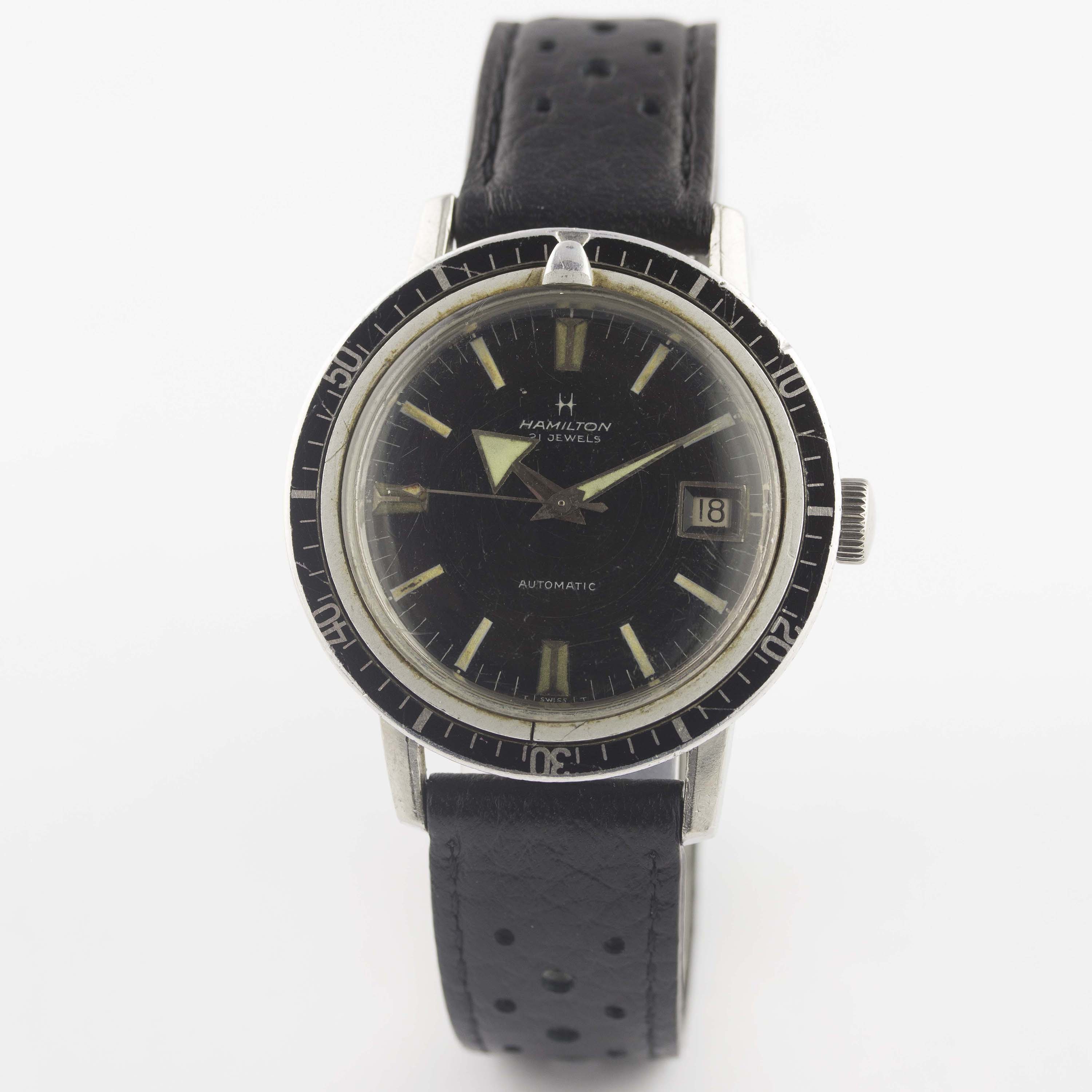 A GENTLEMAN'S STAINLESS STEEL HAMILTON 600 AUTOMATIC DIVERS WRIST WATCH CIRCA 1960s, REF. 64034-3 - Image 2 of 10