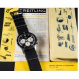 A VERY RARE GENTLEMAN'S STAINLESS STEEL BREITLING 765 CO PILOT CHRONOGRAPH WRIST WATCH CIRCA 1965,