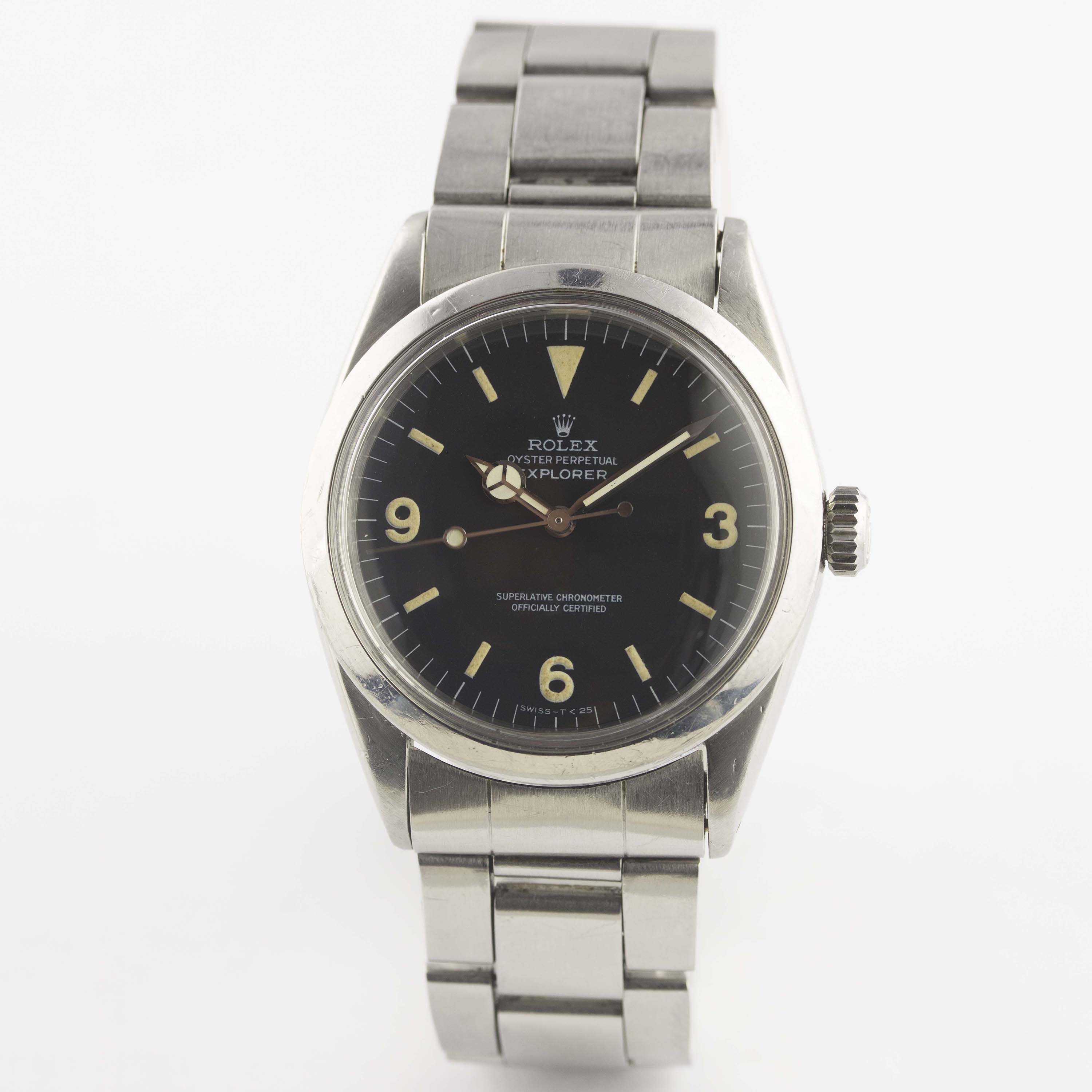 A GENTLEMAN'S STAINLESS STEEL ROLEX OYSTER PERPETUAL EXPLORER BRACELET WATCH CIRCA 1963, REF. 1016 - Image 2 of 11