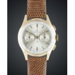 A GENTLEMAN'S 18K SOLID PINK GOLD CERTINA EXCELSIOR PARK CHRONOGRAPH WRIST WATCH CIRCA 1960s, WITH