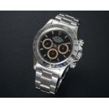 A RARE GENTLEMAN'S STAINLESS STEEL ROLEX OYSTER PERPETUAL COSMOGRAPH DAYTONA BRACELET WATCH CIRCA