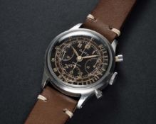 A RARE GENTLEMAN'S LARGE SIZE STAINLESS STEEL BREITLING ANTIMAGNETIC CHRONOGRAPH WRIST WATCH CIRCA