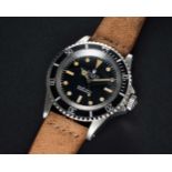 A GENTLEMAN'S STAINLESS STEEL ROLEX OYSTER PERPETUAL SUBMARINER WRIST WATCH CIRCA 1972, REF. 5513