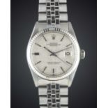 A GENTLEMAN'S STEEL & WHITE GOLD ROLEX OYSTER PERPETUAL DATEJUST BRACELET WATCH CIRCA 1973, REF.