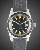 A GENTLEMAN'S STAINLESS STEEL LUGRAN 25 "SKIN DIVER" WRIST WATCH CIRCA 1960s, REF. 2000 WITH GLOSS