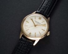 A VERY RARE GENTLEMAN'S 9CT SOLID GOLD JAEGER LECOULTRE GEOPHYSIC CHRONOMETRE WRIST WATCH CIRCA