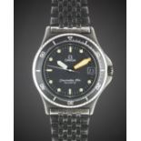 A GENTLEMAN'S PVD COATED OMEGA SEAMASTER 120M QUARTZ BRACELET WATCH CIRCA 1983, REF. 1960230 /