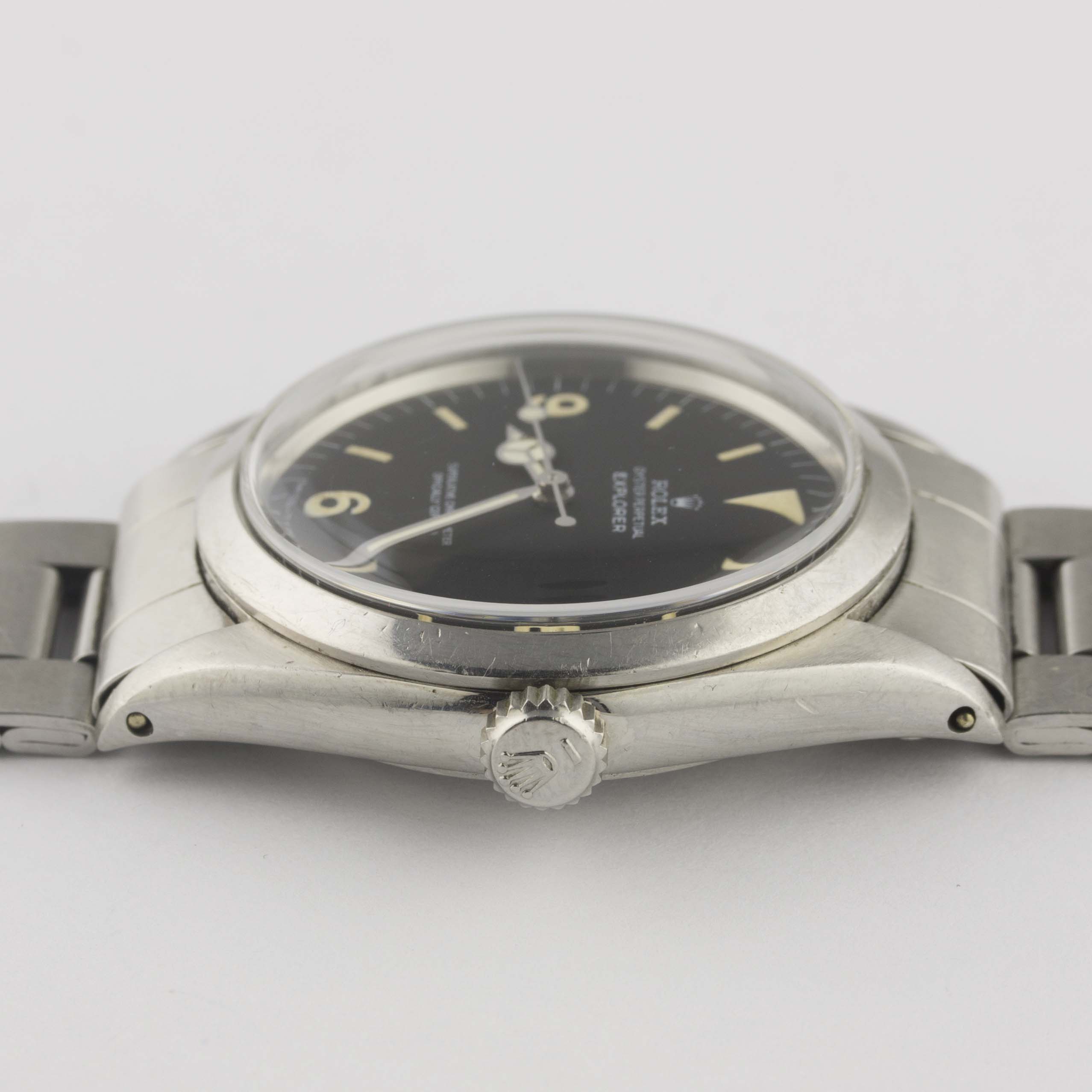 A GENTLEMAN'S STAINLESS STEEL ROLEX OYSTER PERPETUAL EXPLORER BRACELET WATCH CIRCA 1963, REF. 1016 - Image 10 of 11