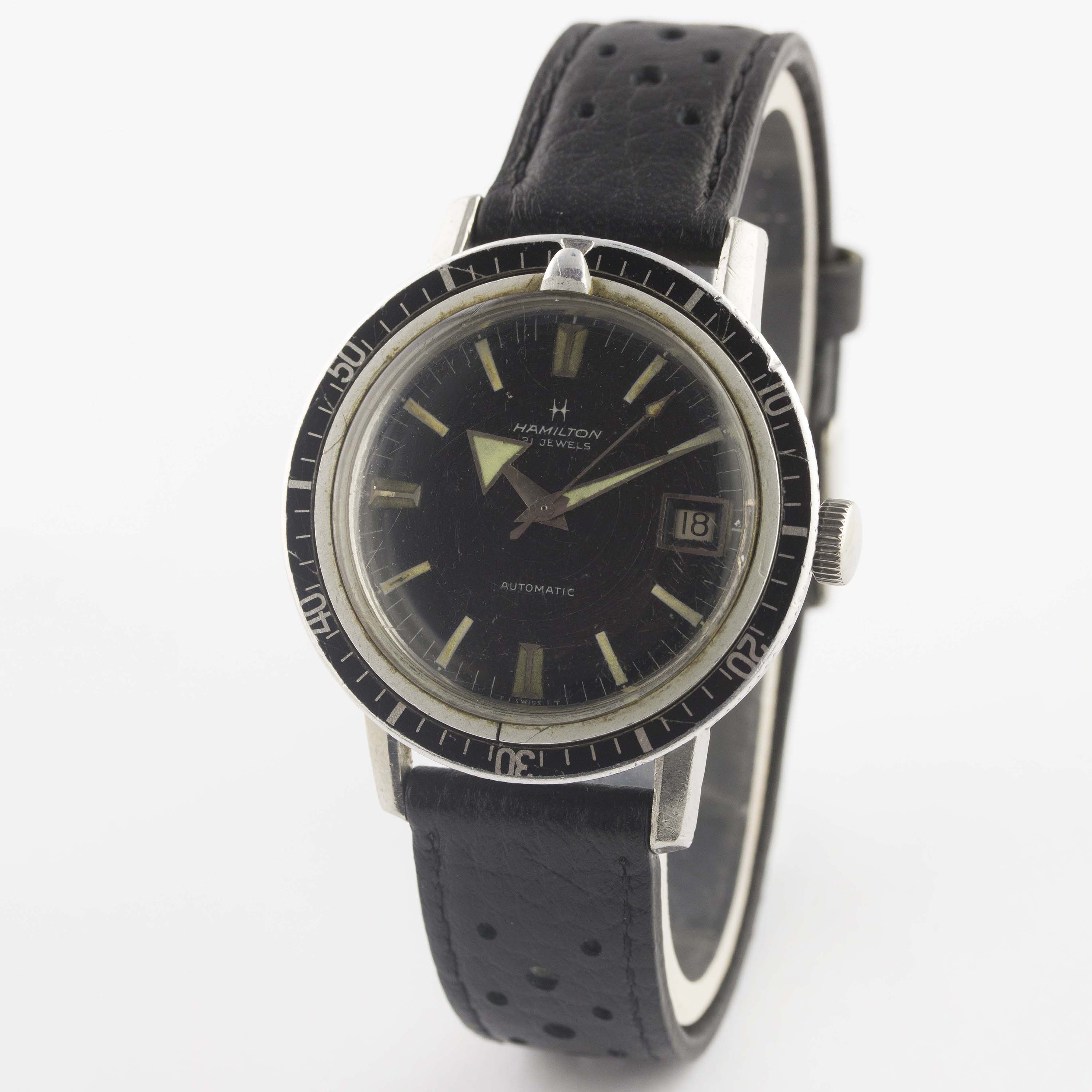 A GENTLEMAN'S STAINLESS STEEL HAMILTON 600 AUTOMATIC DIVERS WRIST WATCH CIRCA 1960s, REF. 64034-3 - Image 4 of 10