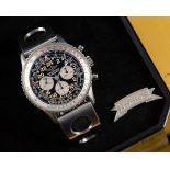 A GENTLEMAN'S STAINLESS STEEL BREITLING COSMONAUTE "SERIE SPECIALE" CHRONOGRAPH BRACELET WATCH DATED