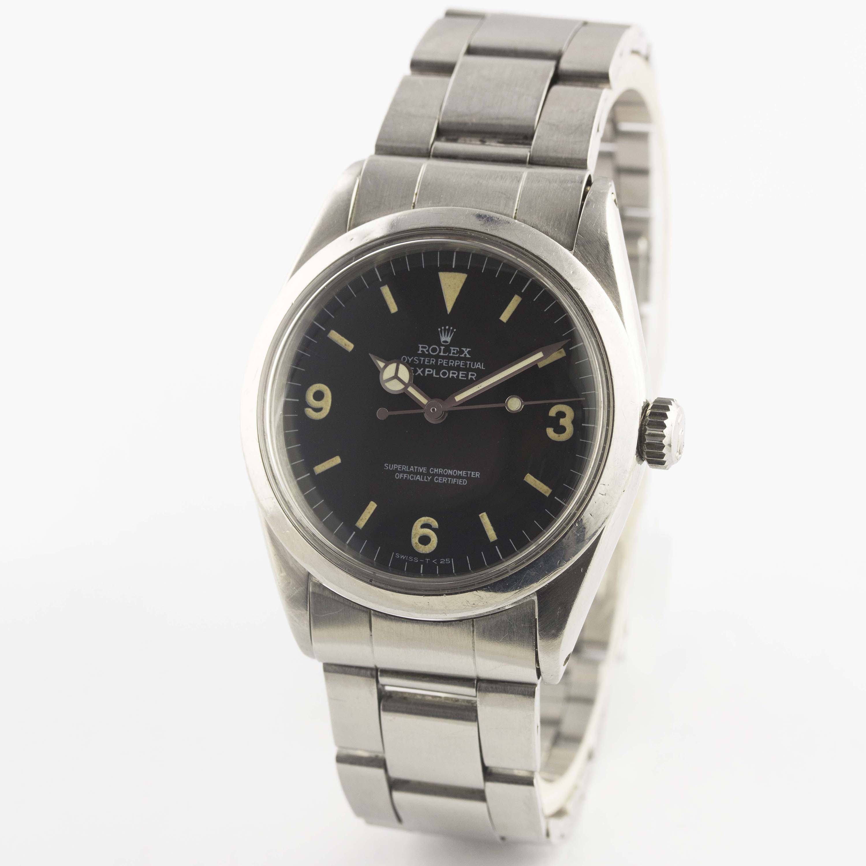 A GENTLEMAN'S STAINLESS STEEL ROLEX OYSTER PERPETUAL EXPLORER BRACELET WATCH CIRCA 1963, REF. 1016 - Image 4 of 11