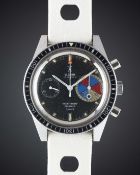 A GENTLEMAN'S STAINLESS STEEL LEJOUR YACHTINGRAF CHRONOGRAPH WRIST WATCH CIRCA 1968, WITH FRANCE-
