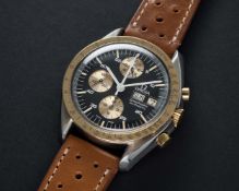 A VERY RARE GENTLEMAN'S STEEL & GOLD OMEGA SPEEDMASTER PROFESSIONAL "HOLY GRAIL" AUTOMATIC