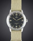 A RARE GENTLEMAN'S STAINLESS STEEL MILITARY OMEGA SEAMASTER 30 PAF WRIST WATCH CIRCA 1964, REF.