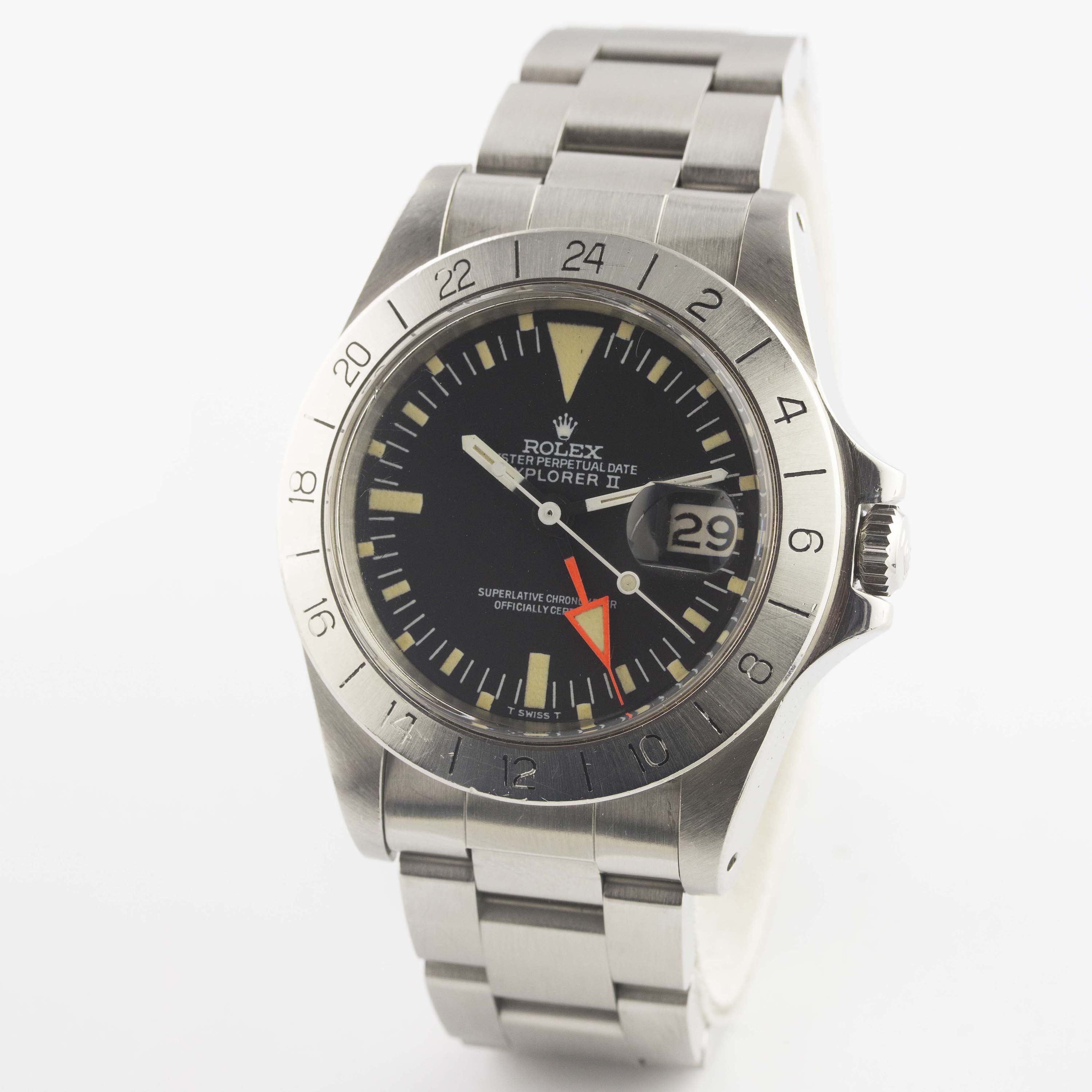 A RARE GENTLEMAN'S STAINLESS STEEL ROLEX OYSTER PERPETUAL EXPLORER II "ORANGE HAND" BRACELET WATCH - Image 5 of 12