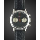 A GENTLEMAN'S STAINLESS STEEL BREITLING TOP TIME CHRONOGRAPH WRIST WATCH CIRCA 1970, REF. 2002-33