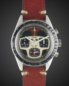 A GENTLEMAN'S STAINLESS STEEL YEMA RALLYGRAF SUPER CHRONOGRAPH WRIST WATCH CIRCA 1969 Movement: 17J,