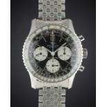 A GENTLEMAN'S STAINLESS STEEL BREITLING NAVITIMER CHRONOGRAPH BRACELET WATCH CIRCA 1971, REF. 806 "