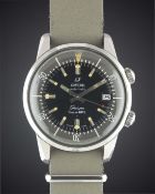 A GENTLEMAN'S STAINLESS STEEL ENICAR SHERPA SUPER DIVE WRIST WATCH CIRCA 1960s, REF. 144/006 WITH