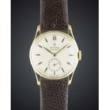 A GENTLEMAN'S 18K SOLID GOLD ROLEX PRECISION WRIST WATCH CIRCA 1950s, REF. 4651 Movement: 17J,