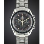 A GENTLEMAN'S STAINLESS STEEL OMEGA SPEEDMASTER RACING CHRONOGRAPH BRACELET WATCH DATED 2007, REF.