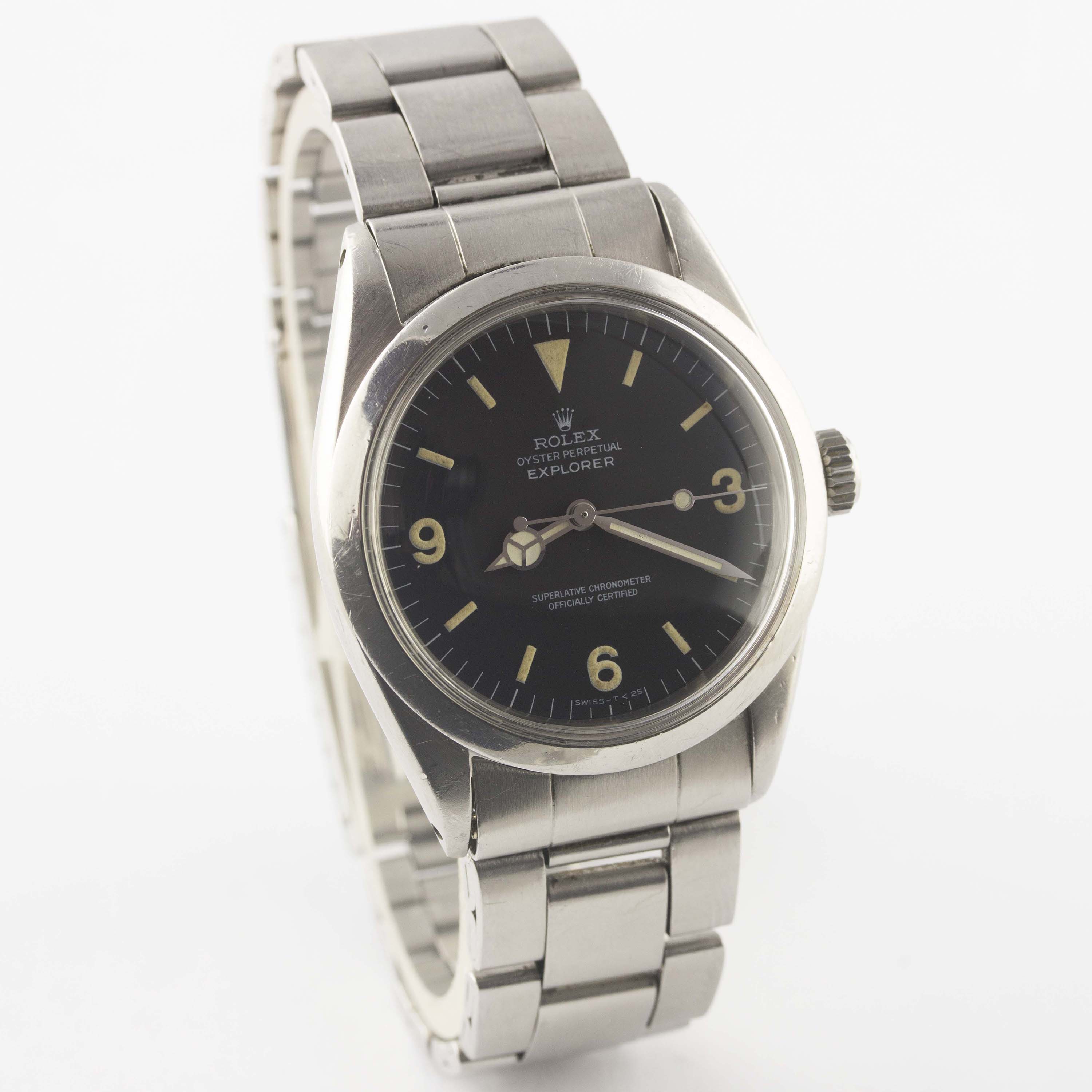 A GENTLEMAN'S STAINLESS STEEL ROLEX OYSTER PERPETUAL EXPLORER BRACELET WATCH CIRCA 1963, REF. 1016 - Image 5 of 11