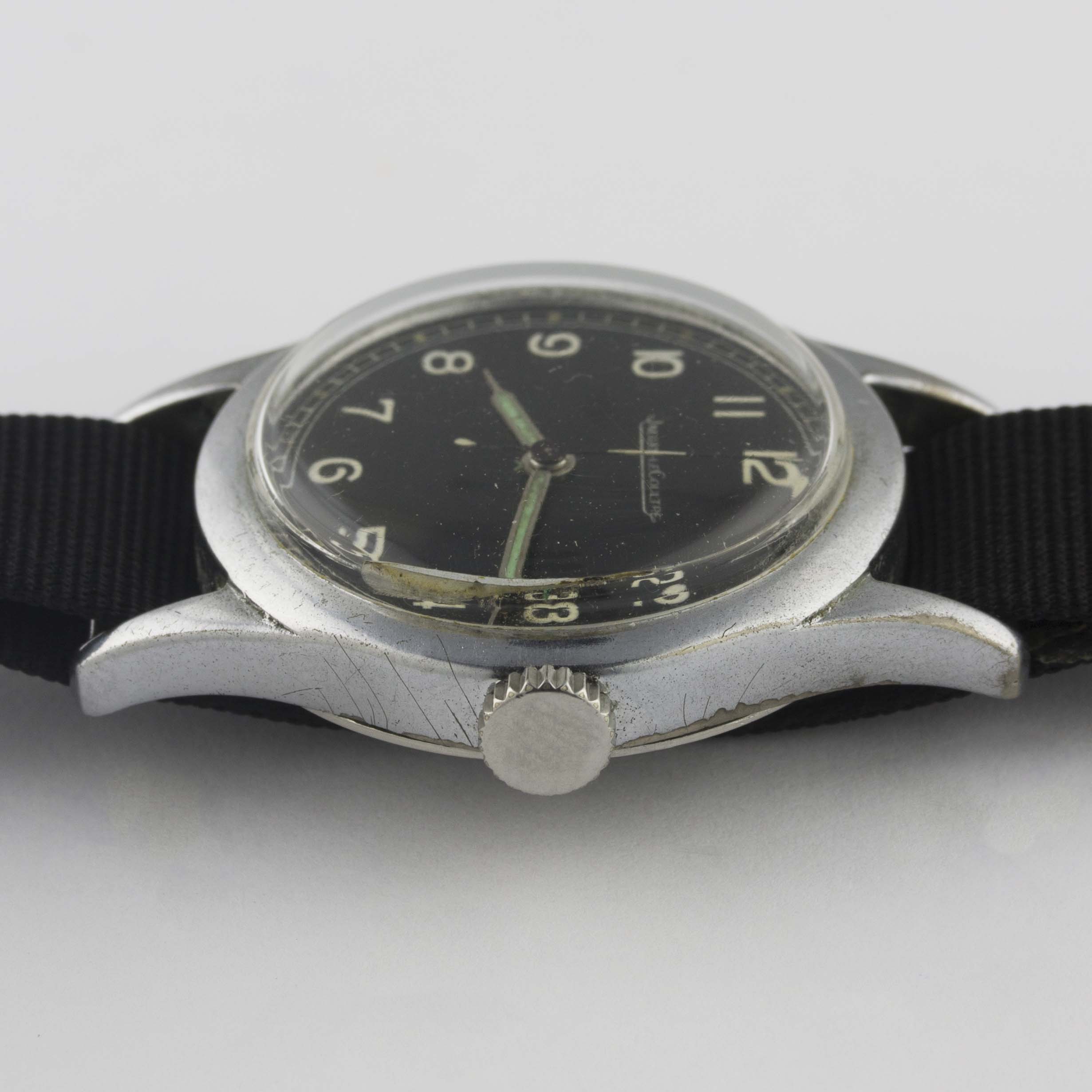A GENTLEMAN'S BRITISH MILITARY JAEGER LECOULTRE RAF PILOTS WRIST WATCH CIRCA 1940, WITH BLACK MOD - Image 9 of 10