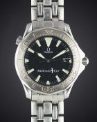 A GENTLEMAN'S STEEL & WHITE GOLD OMEGA SEAMASTER AMERICA'S CUP 300M AUTOMATIC CHRONOMETER BRACELET