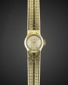 A LADIES 18K SOLID GOLD PATEK PHILIPPE BRACELET WATCH CIRCA 1950s, REF. 3215/62 WITH PATEK