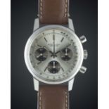 A GENTLEMAN'S STAINLESS STEEL BREITLING "LONG PLAYING" CHRONOGRAPH WRIST WATCH CIRCA 1973, REF.