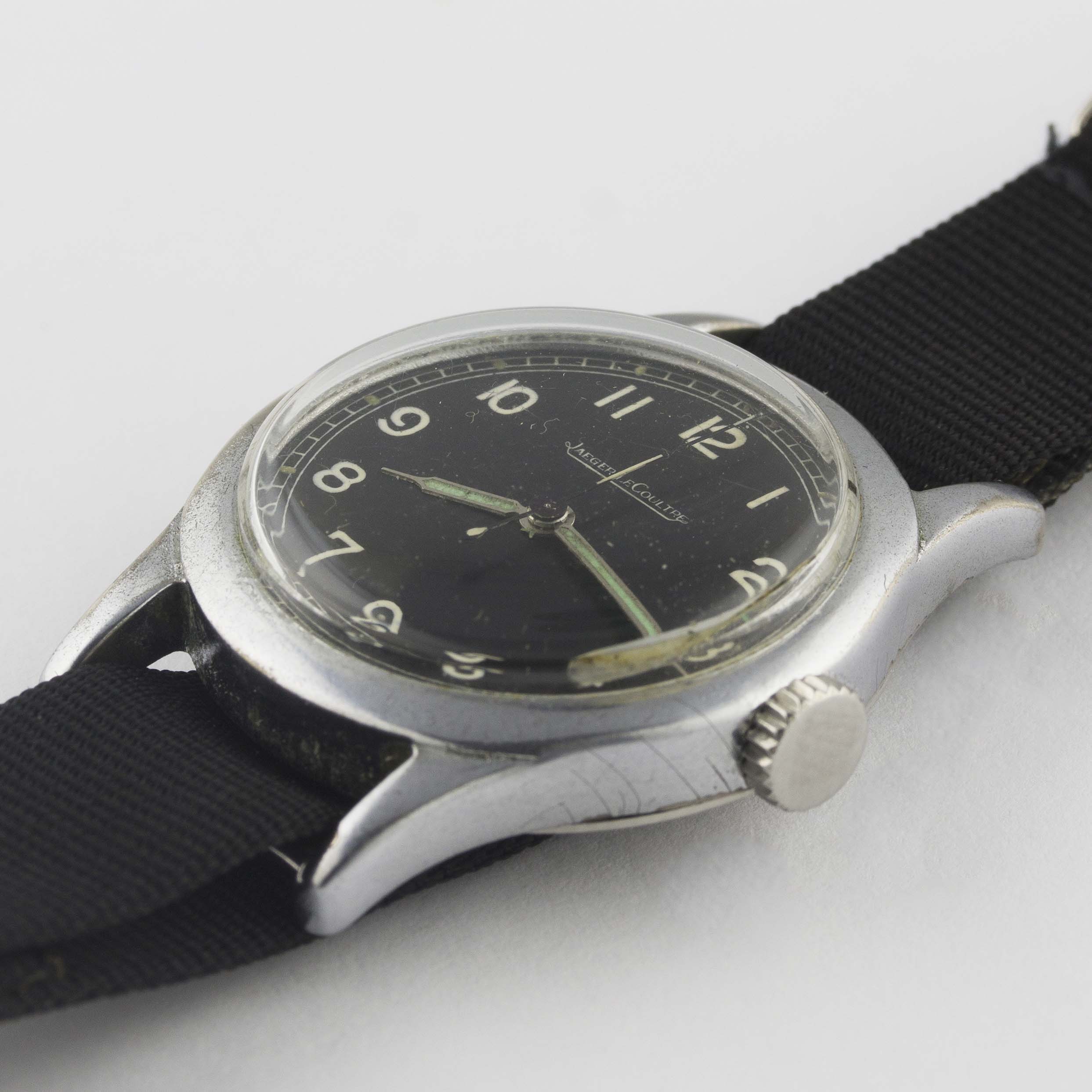 A GENTLEMAN'S BRITISH MILITARY JAEGER LECOULTRE RAF PILOTS WRIST WATCH CIRCA 1940, WITH BLACK MOD - Image 3 of 10