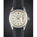 A GENTLEMAN'S STAINLESS STEEL ROLEX OYSTER PERPETUAL DATEJUST WRIST WATCH CIRCA 1955, REF. 6305 2