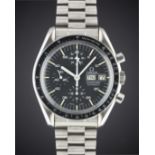 A GENTLEMAN'S STAINLESS STEEL OMEGA SPEEDMASTER PROFESSIONAL "HOLY GRAIL" AUTOMATIC CHRONOGRAPH