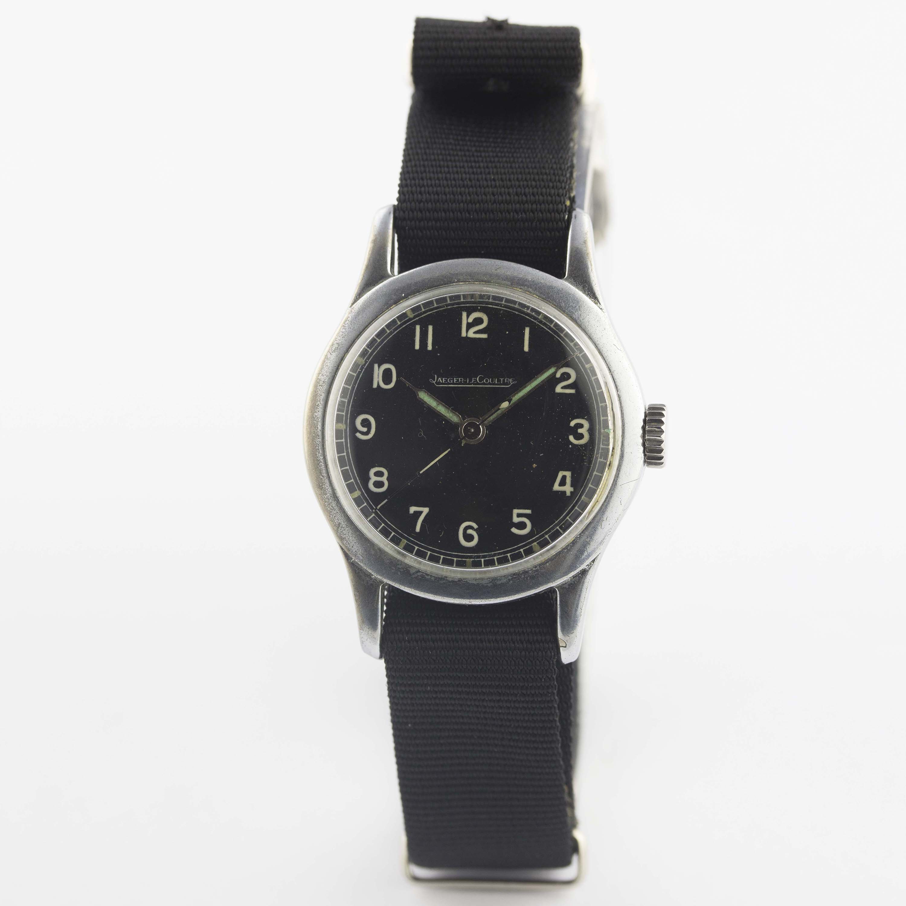 A GENTLEMAN'S BRITISH MILITARY JAEGER LECOULTRE RAF PILOTS WRIST WATCH CIRCA 1940, WITH BLACK MOD - Image 2 of 10