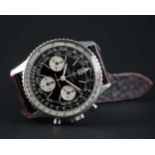 A GENTLEMAN'S STAINLESS STEEL BREITLING NAVITIMER CHRONOGRAPH WRIST WATCH CIRCA 1966, REF. 806