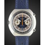 A GENTLEMAN'S STAINLESS STEEL BULOVA AUTOMATIC CHRONOGRAPH WRIST WATCH  CIRCA 1975, REF. 7081-1