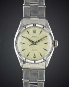 A RARE GENTLEMAN'S STAINLESS STEEL ROLEX OYSTER PERPETUAL BRACELET WATCH CIRCA 1952, REF. 6103