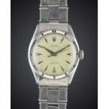 A RARE GENTLEMAN'S STAINLESS STEEL ROLEX OYSTER PERPETUAL BRACELET WATCH CIRCA 1952, REF. 6103