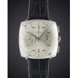 A GENTLEMAN'S CHROME PLATED BREITLING TOP TIME CHRONOGRAPH WRIST WATCH CIRCA 1966, REF. 2006