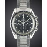 A RARE GENTLEMAN'S STAINLESS STEEL OMEGA SPEEDMASTER PROFESSIONAL "PRE MOON" CHRONOGRAPH BRACELET