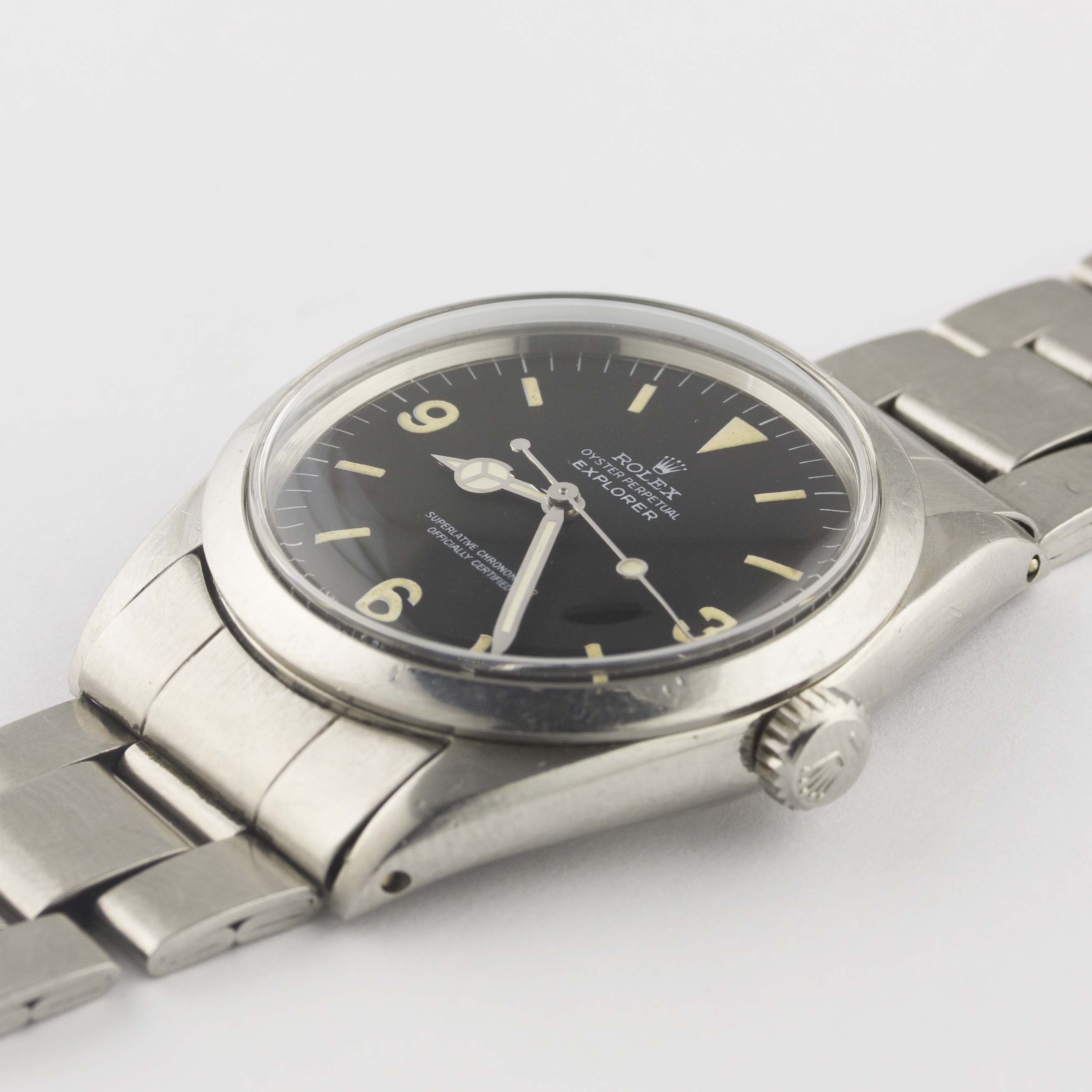 A GENTLEMAN'S STAINLESS STEEL ROLEX OYSTER PERPETUAL EXPLORER BRACELET WATCH CIRCA 1963, REF. 1016 - Image 3 of 11