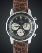 A GENTLEMAN'S STAINLESS STEEL ENICAR JET GRAPH CHRONOGRAPH WRIST WATCH CIRCA 1969 Movement: 17J,